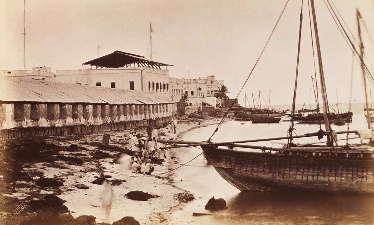 The Old Customs House and the Landing Beach in Zanzibar Stone Town